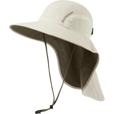 Unisex Women Sun Hat UPF 50+ Wide Brim with Large Neck Protection - Ponytail - for Men and Women (1/4)