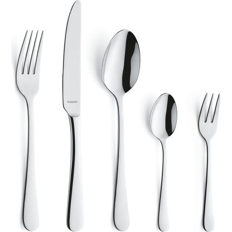 Set de couverts 30 pièces Couverts à dîner pour 6 personnes Couverts tendance modernes Acier inoxydable 18/0 poli miroir Passe au lave-vaisselle (1/5)