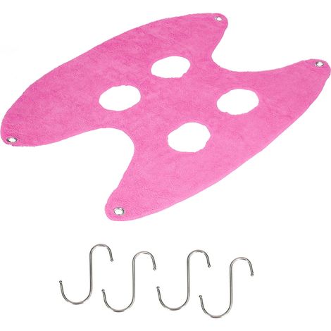 Hundepflegegeschirr, Badehängematte zum Waschen und Krallenschneiden, tragbare Hilfe, Größe L, rot/rosa (1/5)