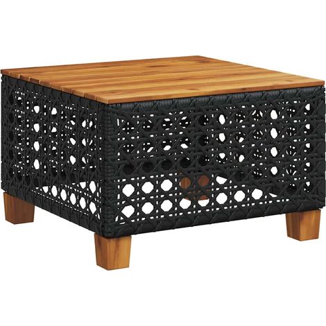 Maison Exclusive - Gartentisch Schwarz 55x55x36 cm Poly Rattan Ak (1/5)