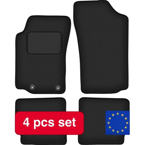 Tapis de sol pour voiture, ajustement sur mesure pour Peugeot 306, design luxueux, noir (1/5)