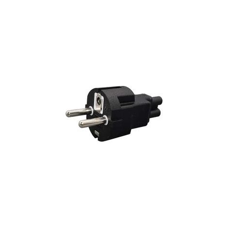 Adaptateur AU/US/EU vers IEC320 C5, convertisseur de prise d'alimentation pour ordinateur portable à 3 broches - EU vers C5 (1/5)