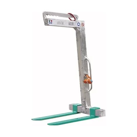 Imer – Lève palette aluminium 1000 kg – Hauteur utile 1650 mm – Dents mobiles réglables 400-900 mm – Pour palettes Europe