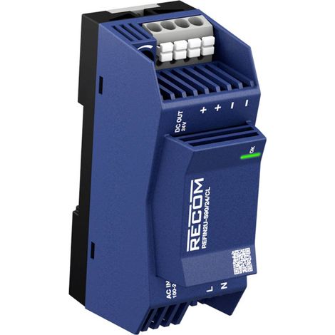 [GEBRAUCHT] B-Ware RECOM AC/DC-Industrienetzteil REFIN2U-S90/24/CL 24V 90W Hutschiene Trafo 1 (1/2)