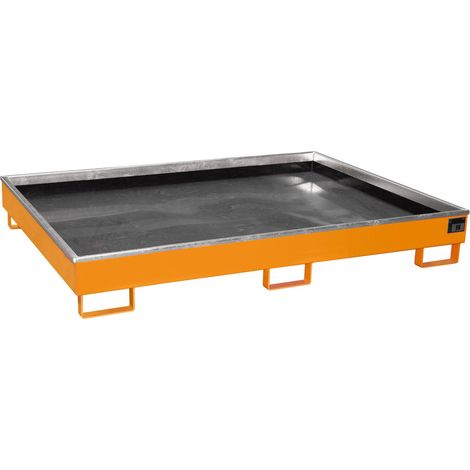 Bauer Regalwanne mit PE-Einsatz RW 1800 PE, lackiert, Gelborange