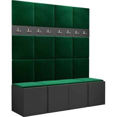 Conjunto para recibidor Pinis V, Manila 35, 186x168x46cm, Tapiz, Aglomerado laminado, Colocada, Montada en la pared (1/5)