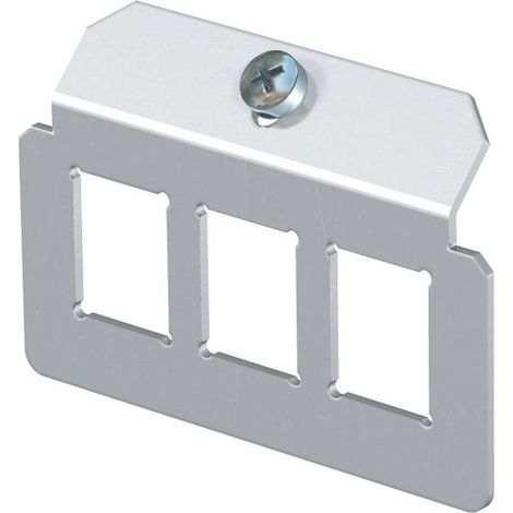 OBO Bettermann Placa de soporte con 3 x patrón de orificios tipo C Acero inoxidable, resistente a la corrosión A2 1.4301, 7407828