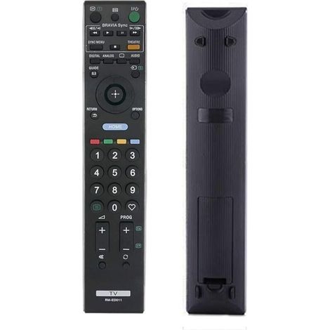 Replacement remote control for Sony Bravia TVs – Model RM-ED011 – Compatible with KD-43X8000D, KD-49XD7004, KD-50SD8005, KD-55XD7004, KD-65XD7005