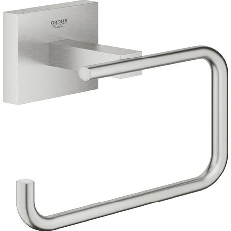 GROHE QuickFix - Start Cube - Wandpapierrollenhalter - Oberfläche Supersteel 40978DC0 (zum Schrauben oder Kleben) (1/2)