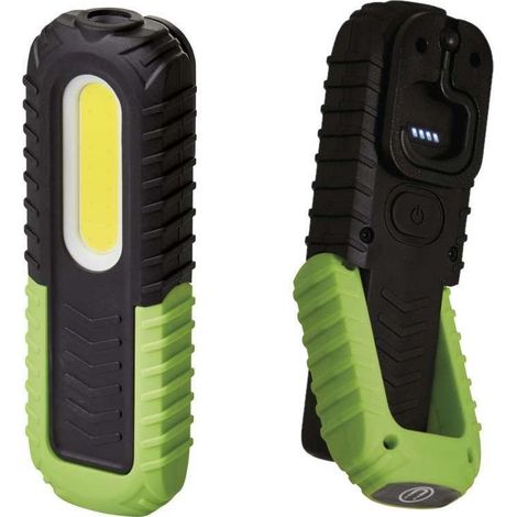 Lampada da lavoro ricaricabile Emos nera e verde LED