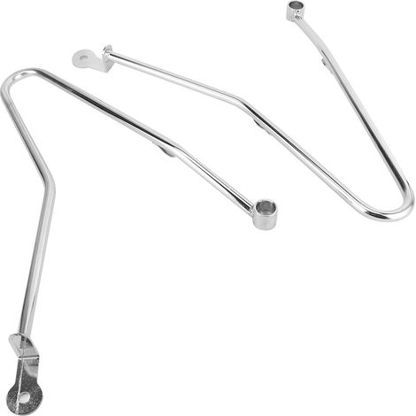 Supports de sacoches avec barres de fixation et protections, compatibles avec Triumph Bonneville T100/Thruxton 900 (argenté) (1/5)