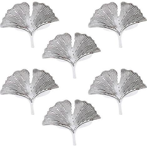 Lot de 6 ronds de serviette en forme de feuilles de ginkgo pour mariage ou fête des mères (1/5)