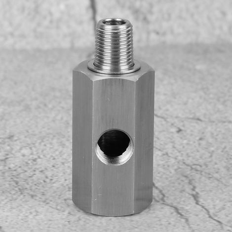 Raccord en T capteur de pression d'huile M10 vers adaptateur NPT, acier inoxydable, pour alimentation turbo, filetage précis, résistant à la chaleur, pièce automobile durable. (1/5)