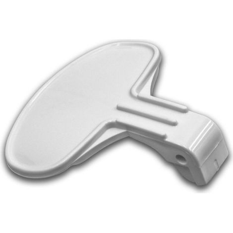 vhbw Türgriff kompatibel mit Hoover HN5060-30, HN5065-30, HN5075-30, HN5125-84S, HN5135-83M Waschmaschine Kunststoff Weiß