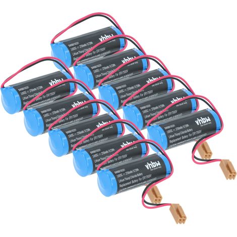 vhbw 10x Battery Replacement for Maxell ER17/33 for CNC Router, CNC Controller (2700 mAh, 3.6 V, Li-MnO2)