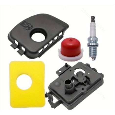 Base del filtro de aire 595663, tapa del filtro de aire 595660 y filtro de espuma de repuesto para cortacéspedes Briggs & Stratton 450E, 500E, 550E y 550Ex. (1/4)