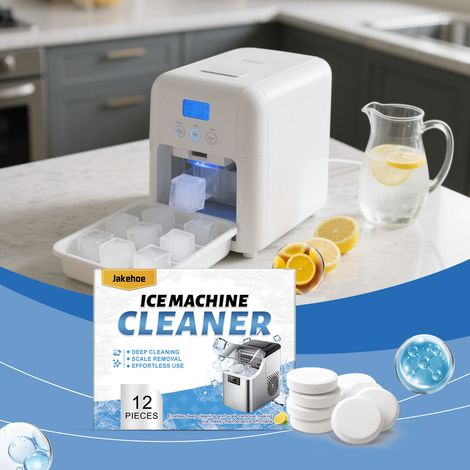 Ice Maker Cleaning Sheets - Gently cleans limescale and stains for home ice makers, providing convenient daily care -- 12 PIECES (1/5)