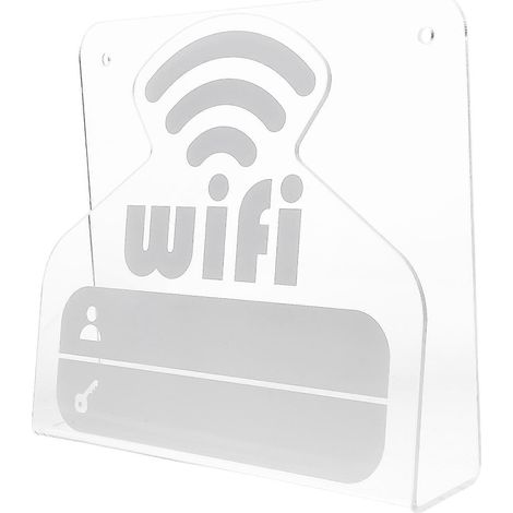 Panneau de bureau en acrylique Wi-Fi, panneau de rappel de mot de passe Wi-Fi, présentoir pour magasin-18.00X16.00X4.00CM