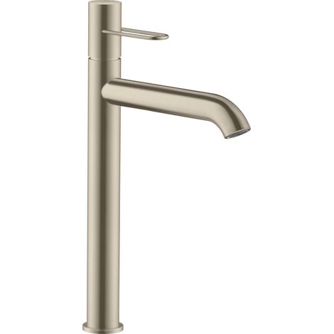 mitigeur lavabo 250, poignée étrier, bonde à écoulement libre nickel brossé (1/4)