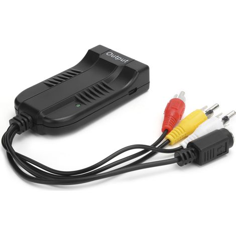 Adaptateur convertisseur CVBS SVIDEO vers HDMI Z51B, compatible avec les résolutions 720p et 1080p, Plug and Play