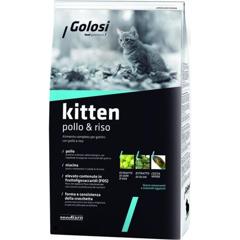Golosi Cat Kitten - Sacco 1,5 Kg - Cibo Secco Gatti