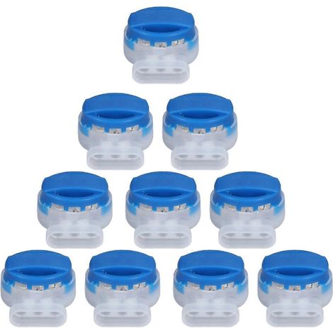 Lot de 10 connecteurs 314, 3 trous, en ABS, antirouille, bornier pour câble téléphonique à usage domestique et industriel