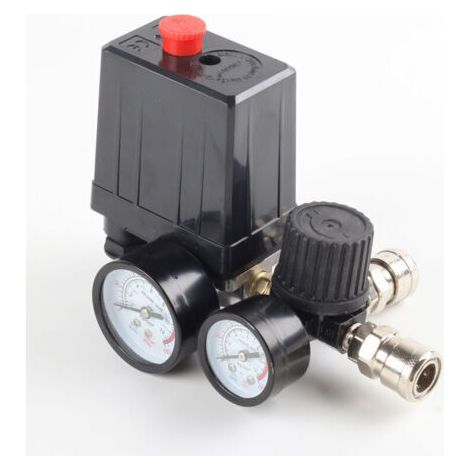 Jauge de régulateur de soupape de commande de pressostat 220 V 0-180 psi Connecteur rapide Buse réglable pour mousse épaisse (1/5)