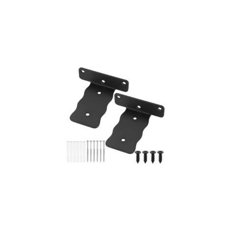 Pièces Equerre Etagere Murale, 100mm Équerre Étagère Flottants, Support Etagere Murale Industrielle, Supports d'étagère Muraux en Métal, Etagere Murale Fixation Invisible, Supports en L, Noir - Crezuo (1/4)