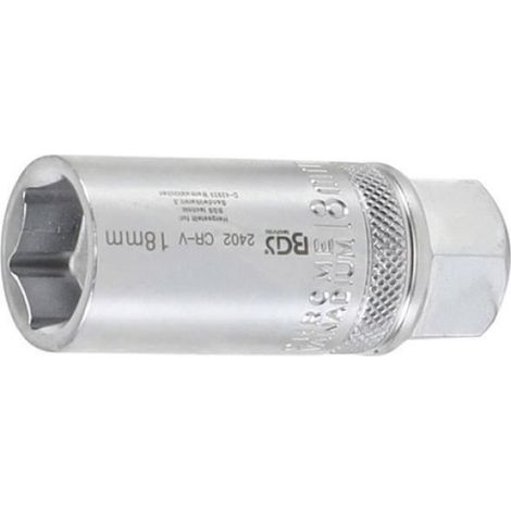 Douille De Bougie - 18 Mm - Acier Chrome-Vanadium - 12 5 Mm - 65 Mm - 1 Pièce