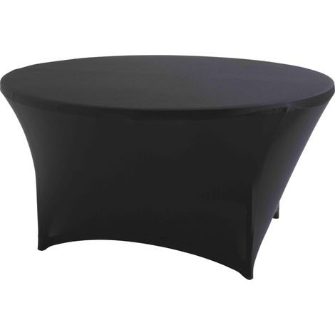 Nappe élastique pour table ronde 180cm noire (1/4)