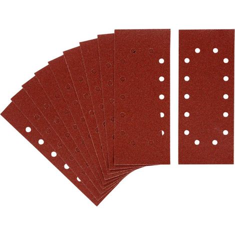 STANLEY-10 FOGLI ABRASIVI 115X280MM. 14FORI GRANA 60 (1/2)