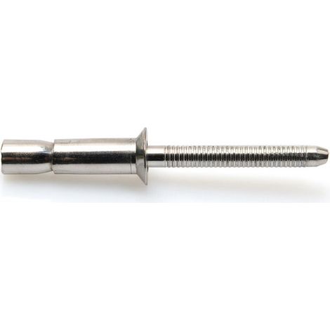 Rivet aveugle tout acier HIBOLT Tête fraisée 4.8X13 Epaisseur de serrage 3.2 à 4 - 30 pièces (1/2)