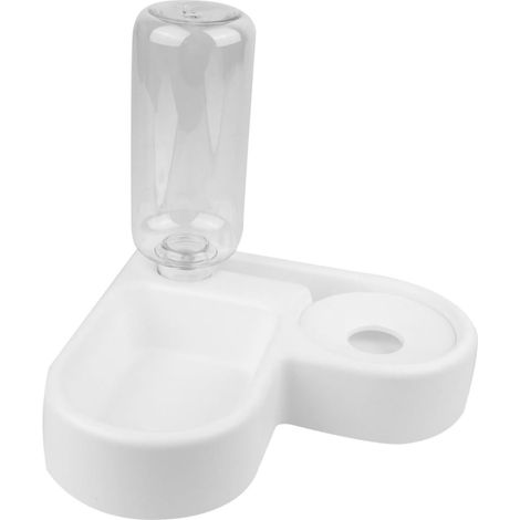 Distributeur Automatique Eau Mural Angle pour Chats et Chiens Double Bol (1/5)