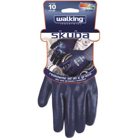 Guanti Da Lavoro In Schiuma Di Nitrile Walking Dexter Nero 9