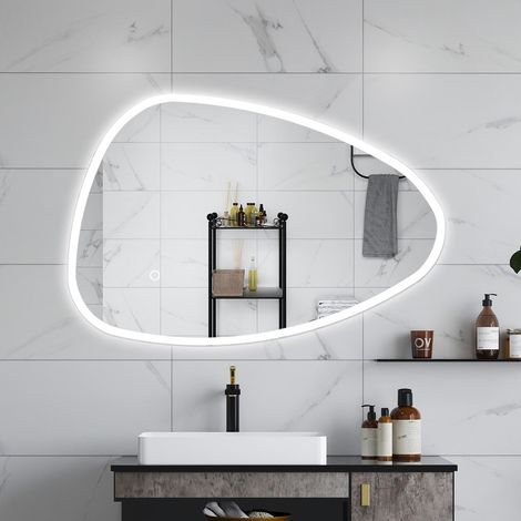 Aica Specchio da bagno 120 x 80 cm, dimmerabile, Funzione Memoria, antiappannamento, 3 colori (1/5)