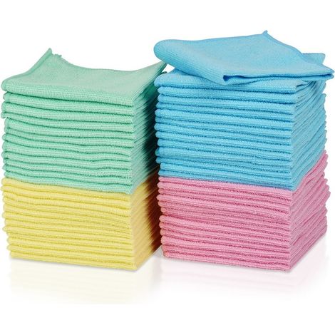 50 chiffons de cuisine en microfibre pour essuyer et nettoyer (1/5)
