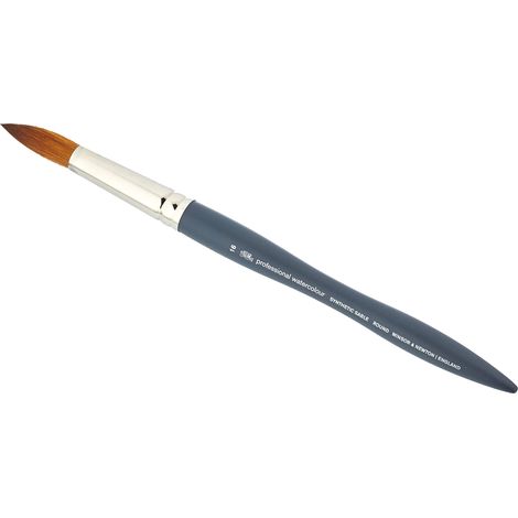 Winsor & Newton 5011116 - Pennello professionale per acquerelli, con fibre sintetiche, manico ergonomico, durevole e indeformabile, manico corto – Pennello rotondo n. 16 (1/3)