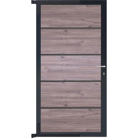 FARÖ-Tor-Komplettset 90x175cm Esche-grau/anthrazit