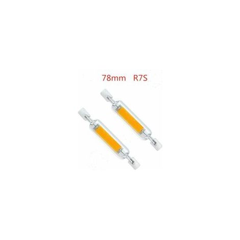 R7S 78mm LED 10W Blanc Chaud 3000K, 500LM, R7S J78 COB LED Linéaire Remplacer Crayon Halogène 40W 50W, Ampoule R7S LED 78mm Slim pour Mini Projeture/Applique Murale, Non-dimmable, lot de 2 (1/4)