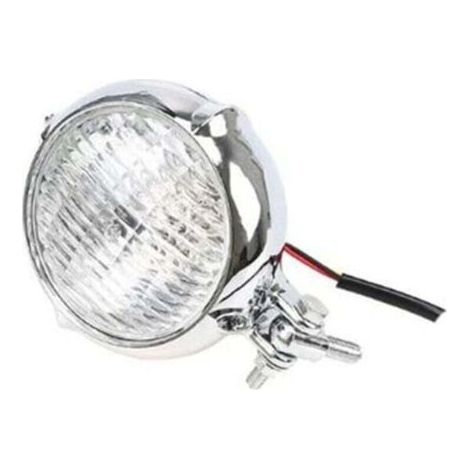 1PCS (verre blanc galvanisé)Phare de moto rétro électrique, phare de moto t 3.5 \ (1/4)