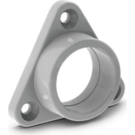 Support De Montage Pour Profilé Led Alu-Round - Abs - Pour Armoire - Gris - 1 Pièce (1/3)
