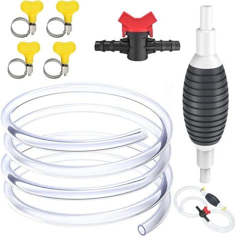 Pompe de transfert de carburant, pompe de transfert d'eau et de liquide, tuyau de siphon portable, pompe à carburant d'urgence, pompe manuelle (1/5)