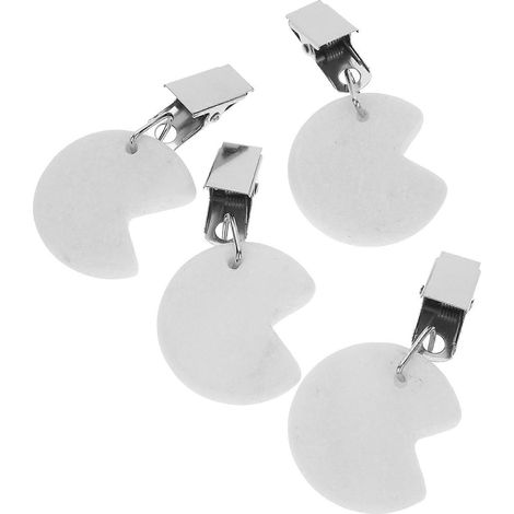 Lot de 4 poids de nappe avec pendentifs en forme de pierres et pince métallique, parfaits pour les pique-niques, les dîners en famille et les fêtes. (1/5)