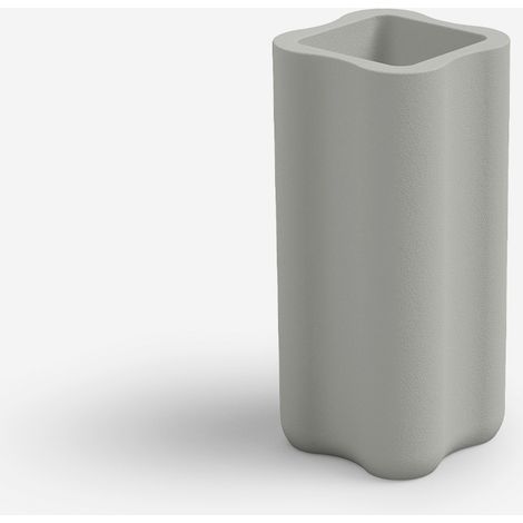 Hoher Pflanzkübel für den Außenbereich aus Polyethylen Made in Italy Nebula 35 - Silver (1/3)