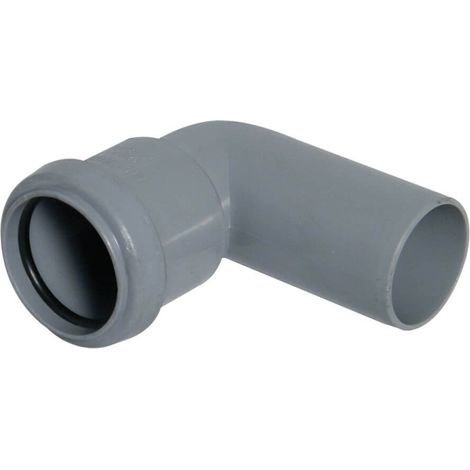 FloPlast Push Fit Waste 90° Bend 40mm Grey - Pack of 10