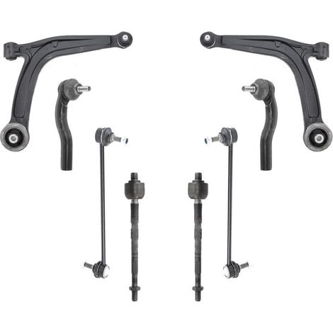 KIT BRACCIO OSCILLANTE 8 PEZZI COMPATIBILE CON FIAT 500 (312) 1.4 (312AXC1B, 312CXC1B) / Kit Sospensione Completo OE/OEM / Bracci Oscillanti + Testine Sterzo / Sostituzione Diretta OEM