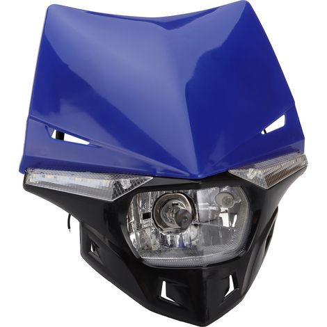 Blue universal headlight assembly for off-road vehicles such as Husvana, Yamaha, Kawasaki, and Suzuki (1/4)
