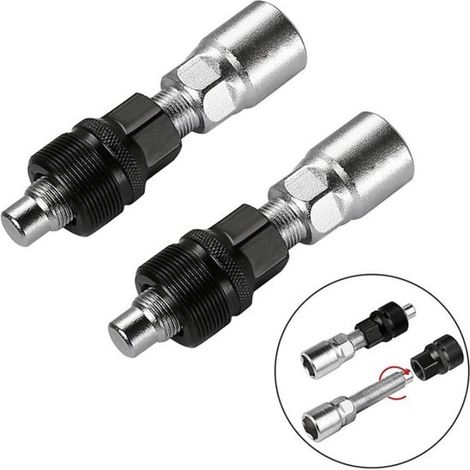 Set di estrattori per pedivelle da 4 pezzi, chiave per pedivelle, manutenzione bicicletta, rimozione pedivelle, acciaio universale, rimozione facile pedivelle, chiave per rimozione movimento centrale, (1/5)