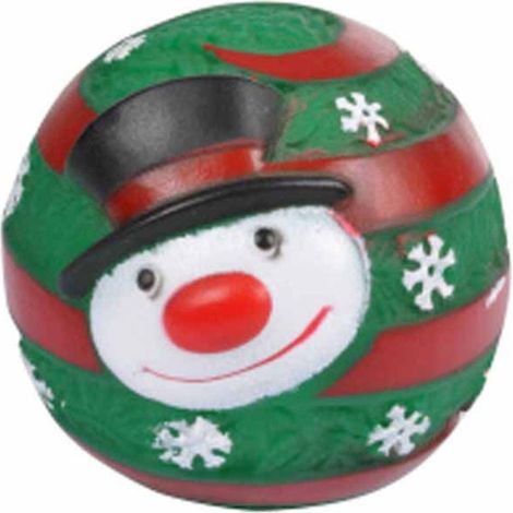 Balle pour Chien "Bonhomme de Neige" 9cm Vert (1/3)