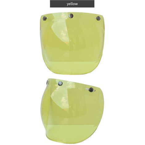 Visière à bulles pour casque de moto lentille de pare-brise avec support rabattable pour casques ouverts à 3 boutons-pression